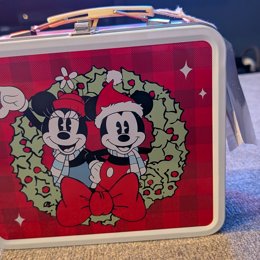 Disney Holiday Wreath Lunch Box - Red and Green